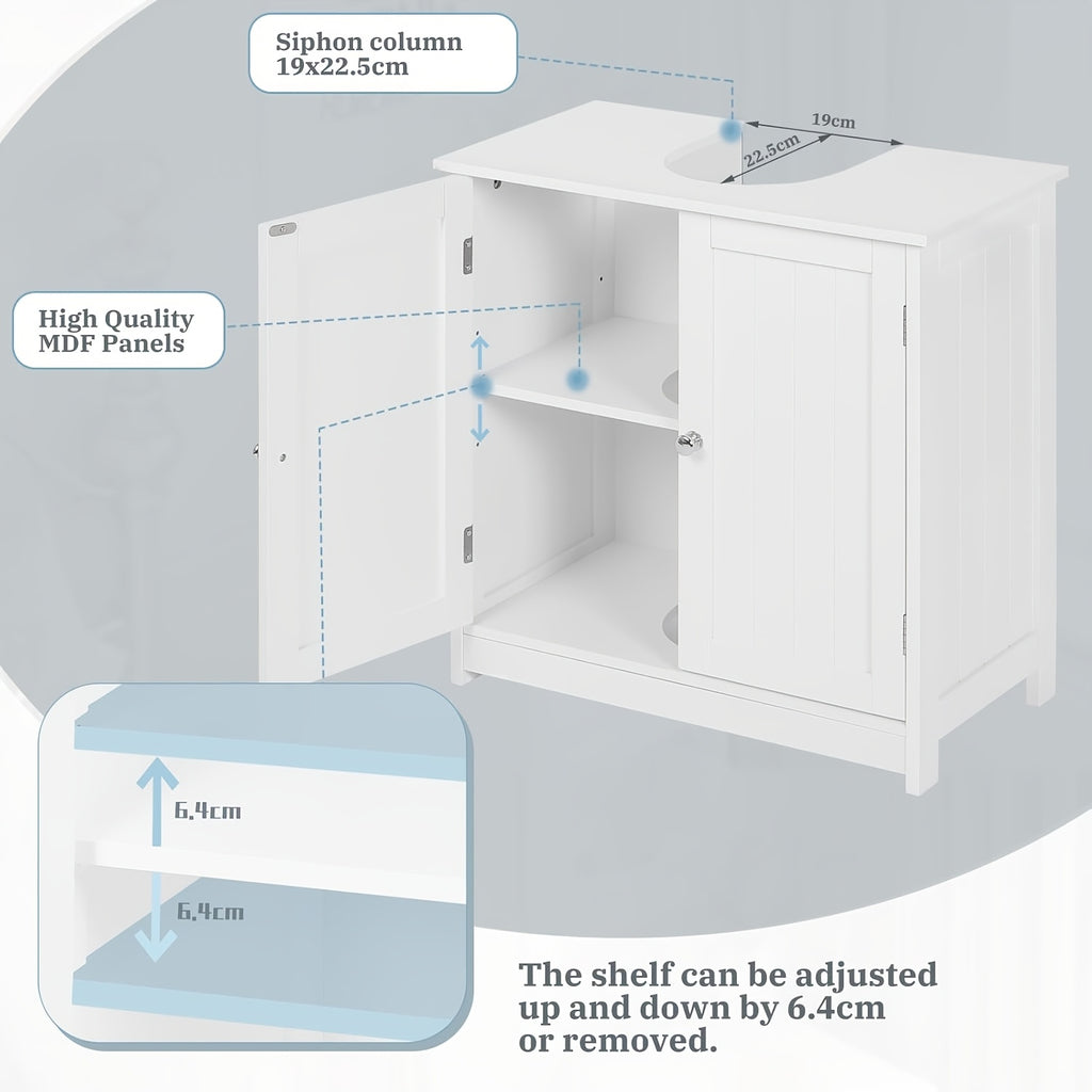 Badezimmerschrank, 1 Stück Waschtischschrank für Gäste-WC – Detailansicht 7
