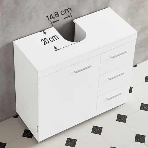 Badezimmerschrank, 2 Fächern hinter der Tür für Gäste-WC und Badezimmer – Detailansicht 2