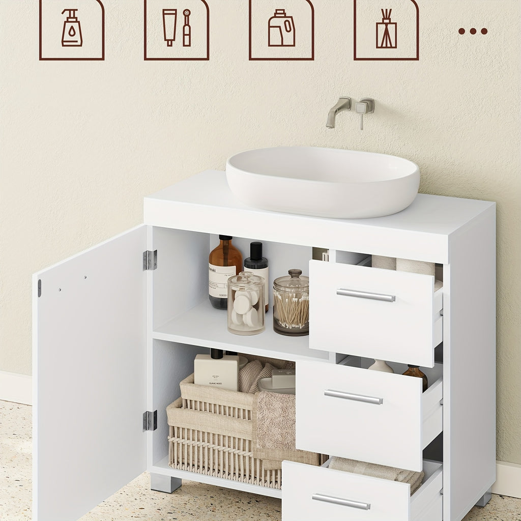 Badezimmerschrank, 2 Fächern hinter der Tür für Gäste-WC und Badezimmer – Detailansicht 4
