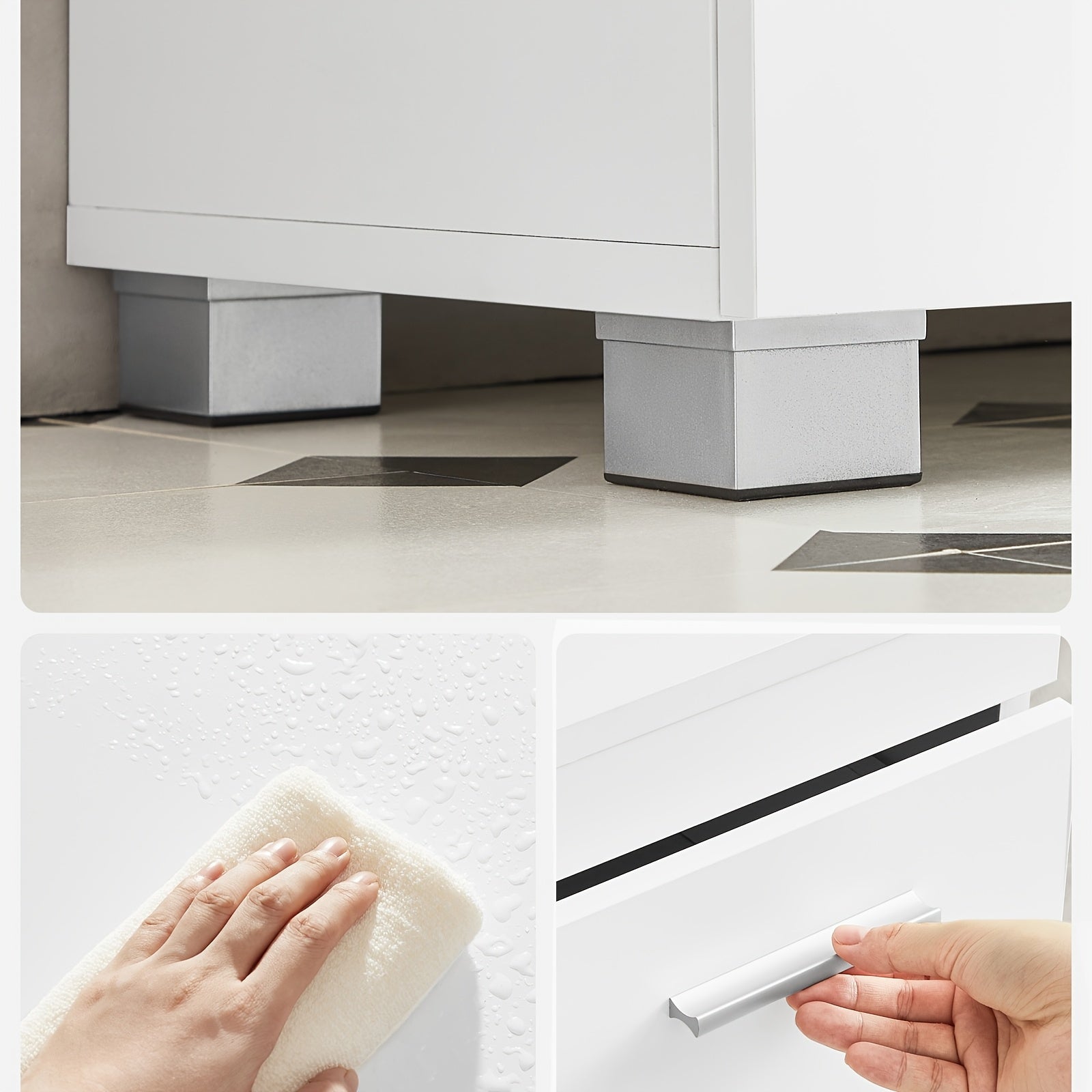 Badezimmerschrank, 2 Fächern hinter der Tür für Gäste-WC und Badezimmer – Detailansicht 5