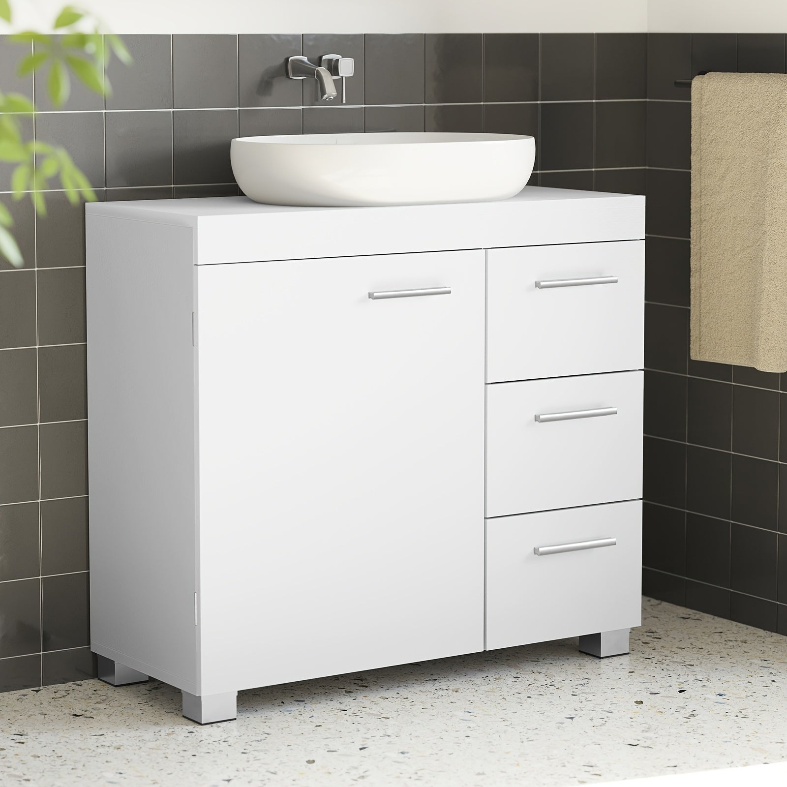 Badezimmerschrank, 2 Fächern hinter der Tür für Gäste-WC und Badezimmer – Detailansicht 7