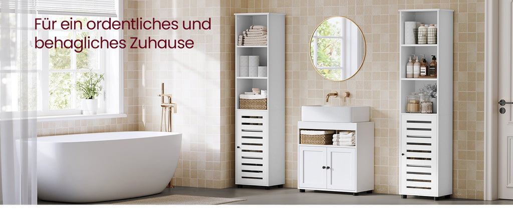 Badezimmerschrank, 2 verstellbare Ablagen für Badezimmer – Detailansicht 8