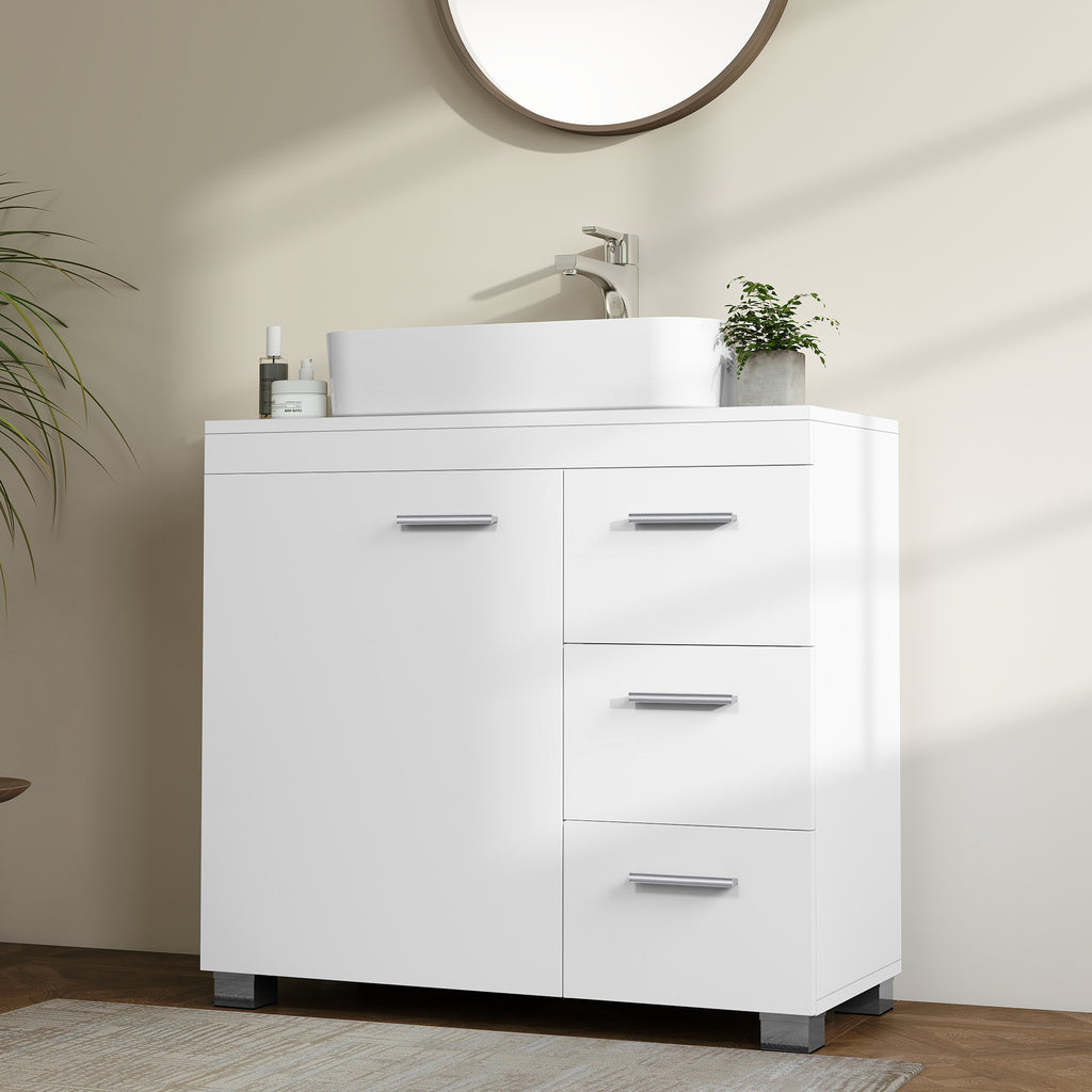 Badezimmerschrank, 3 große Schubladen für Gäste-WC und Badezimmer – Hauptansicht