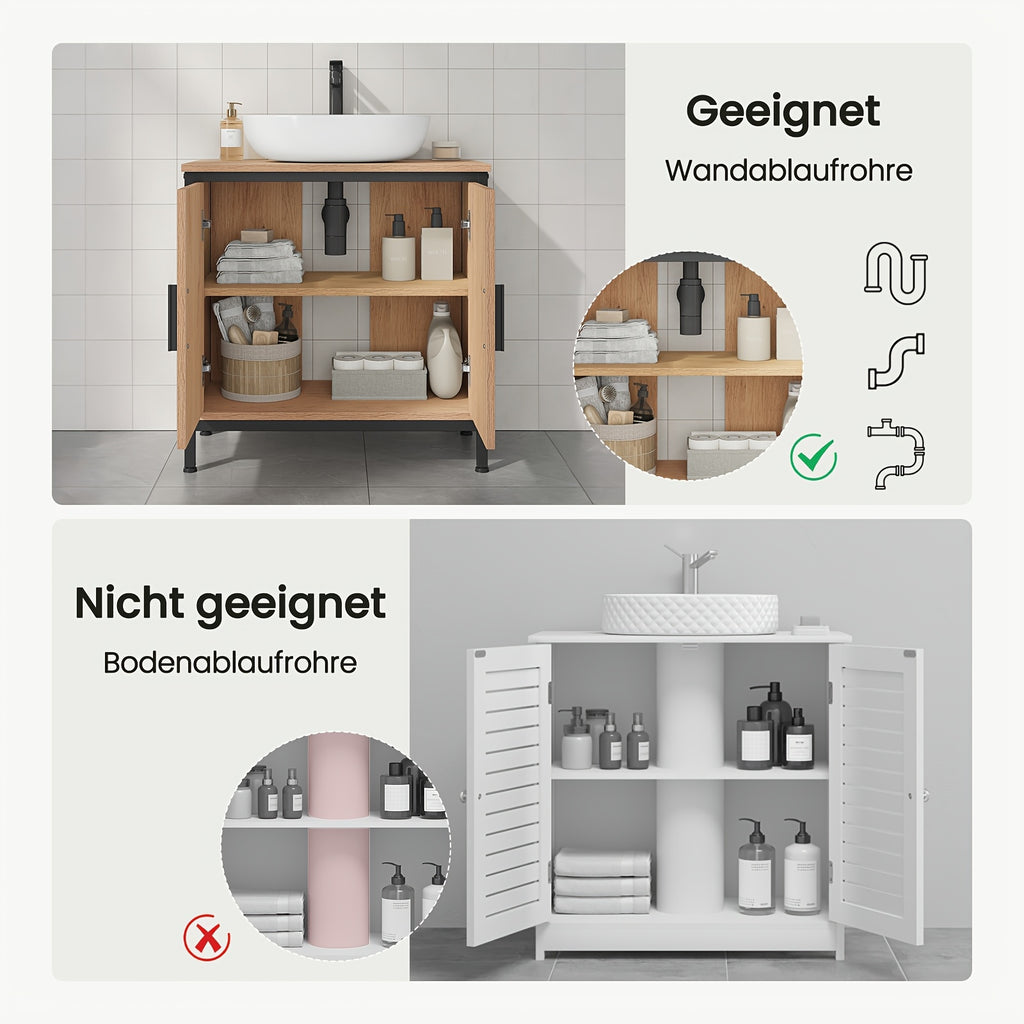Badezimmerschrank, Holz für Badezimmer und Gäste-WC – Detailansicht 7