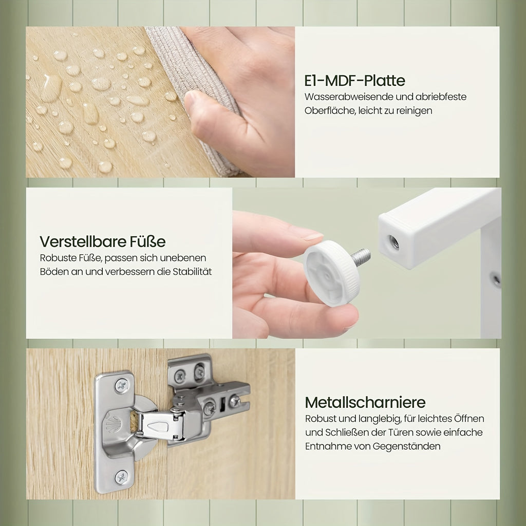 Badezimmerschrank, Holz für Badezimmer und Gäste-WC – Detailansicht 8