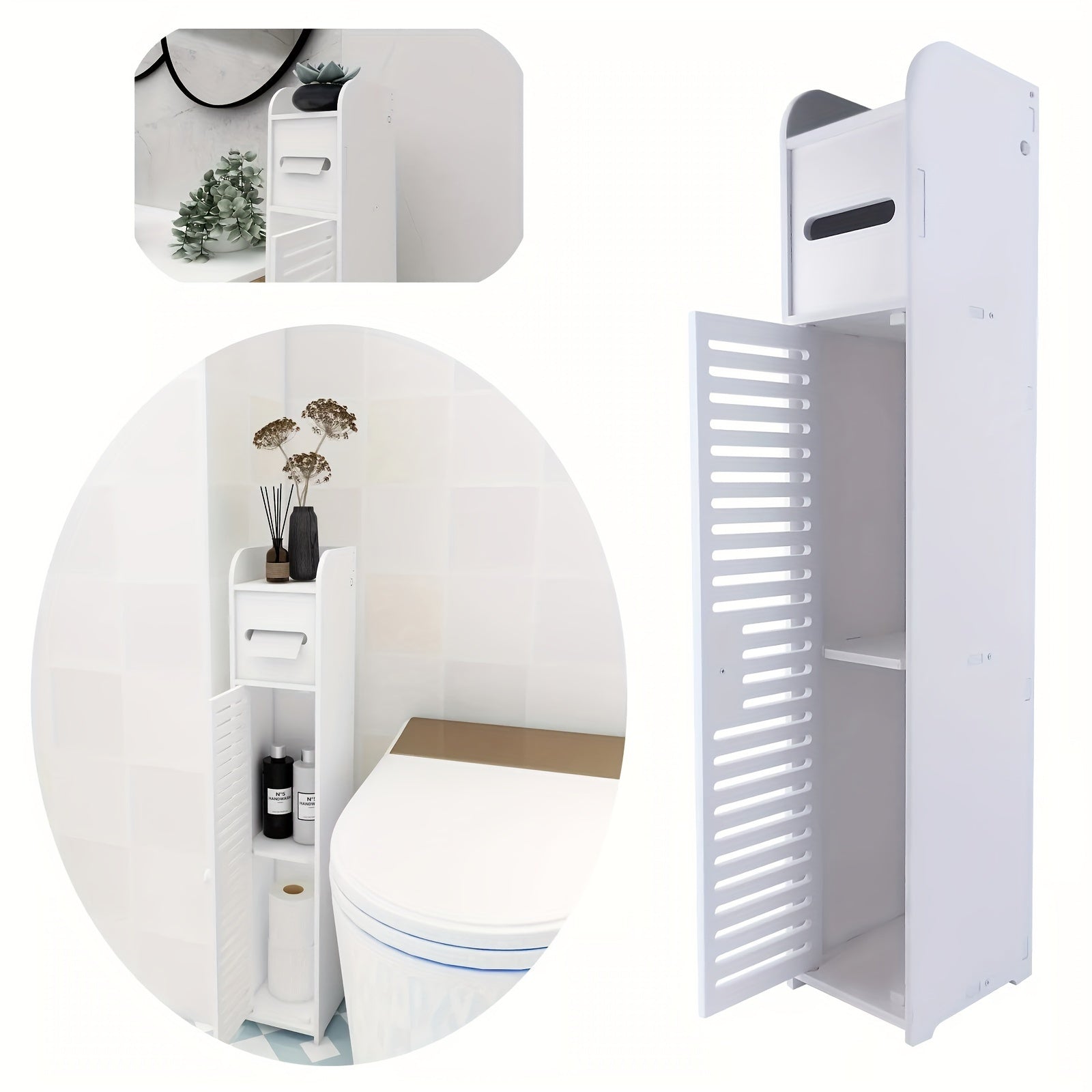Badezimmerschrank, Weiß für Badezimmer – Hauptansicht
