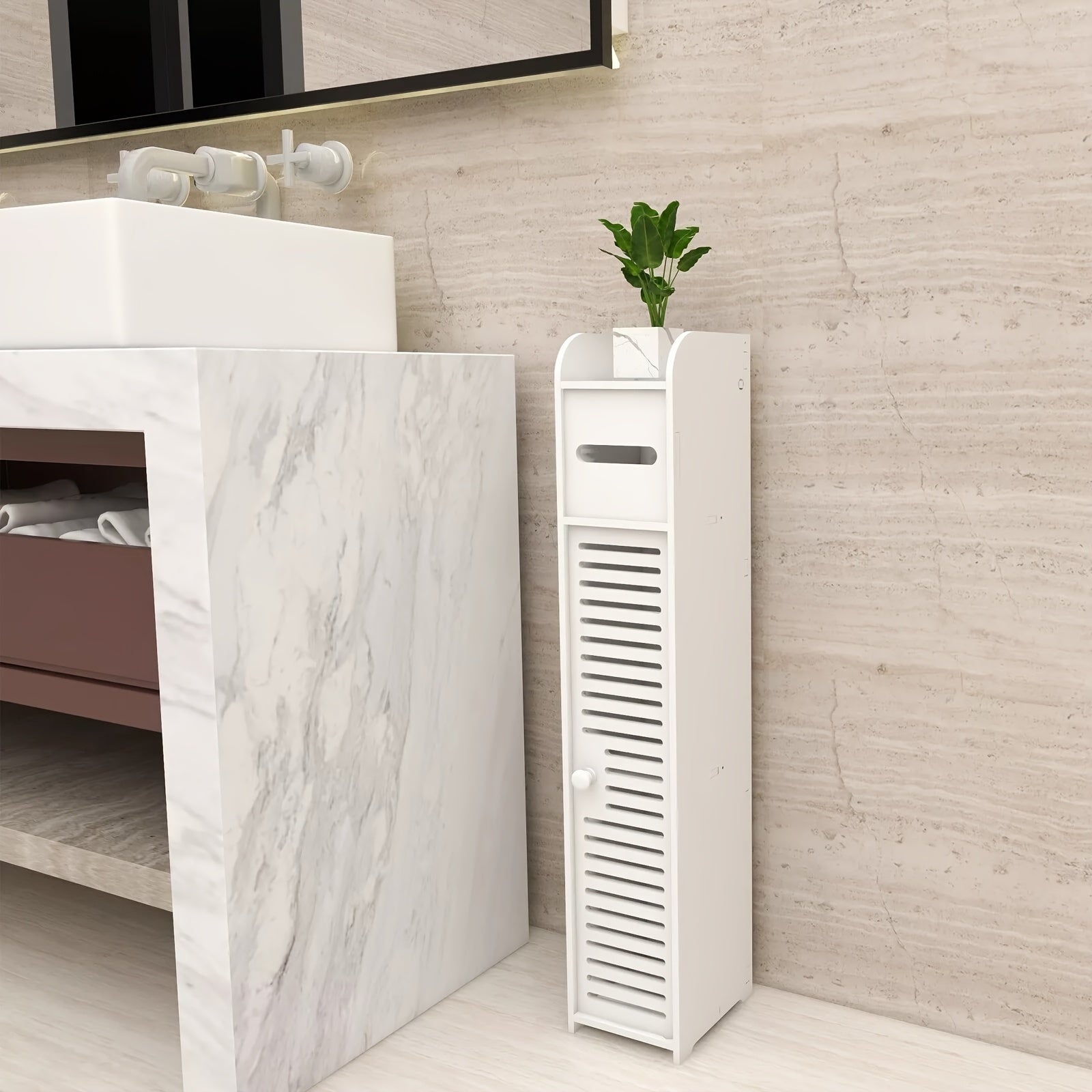 Badezimmerschrank, Weiß für Badezimmer – Detailansicht 7