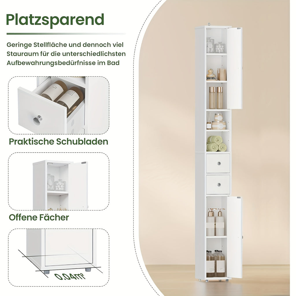 Badezimmerschrank, Weiß für Gäste-WC und Badezimmer – Detailansicht 2