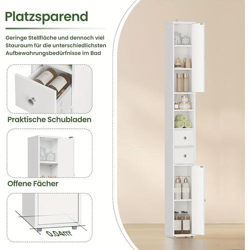 Badezimmerschrank, Weiß für Gäste-WC und Badezimmer – Detailansicht 2