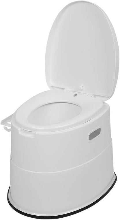 Bonnlo Campingtoilette Tragbare Reisetoilette, Abnehmbarer Inneneimer Mobile Toilette Mit Sitz, Deckel und Toilettenpapier-Halter, für Camping