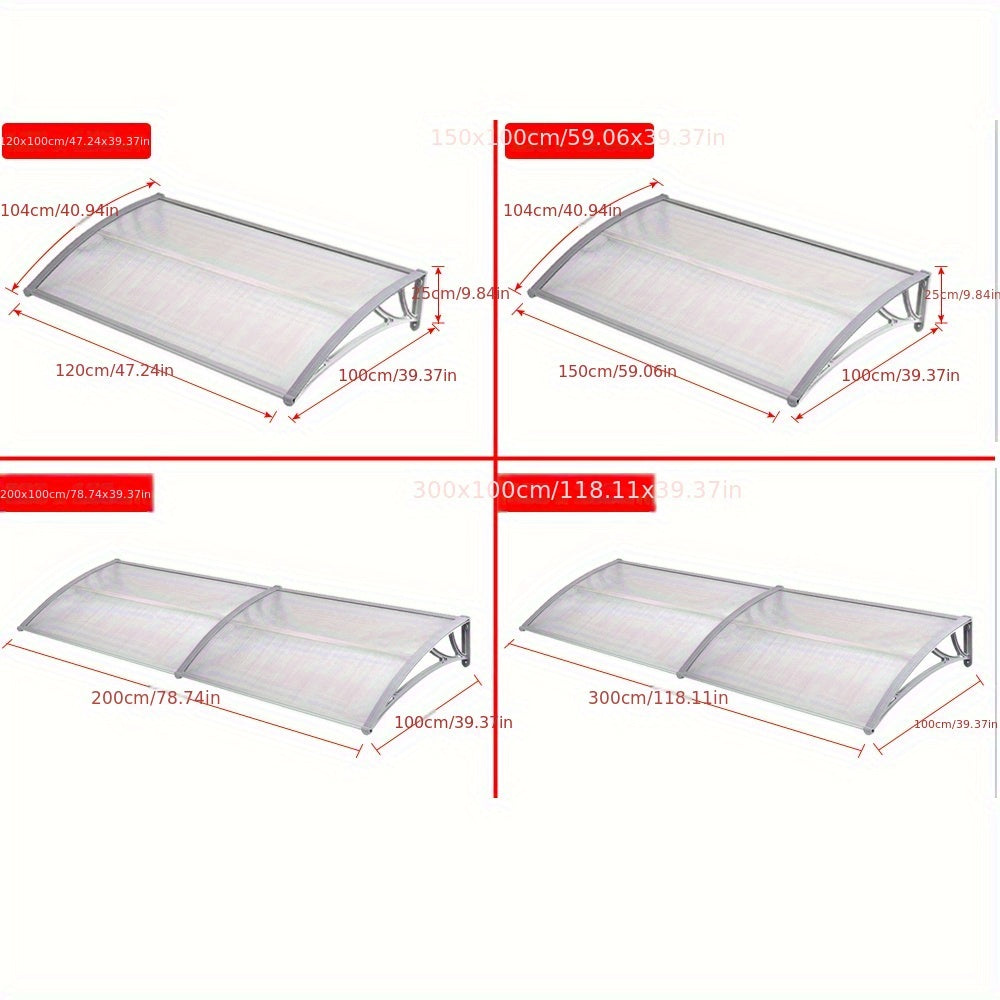 Balkonmarkise, 300×100cm für Garten und Balkon – Detailansicht 4