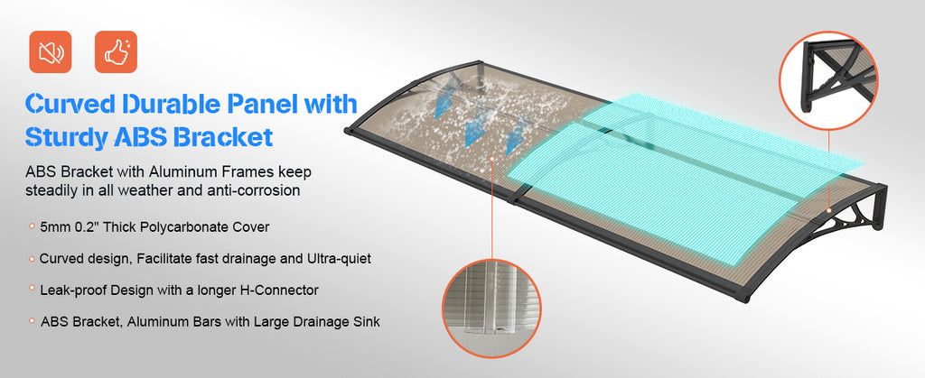 Balkonmarkise, 350 cm für Garten und Balkon – Detailansicht 15