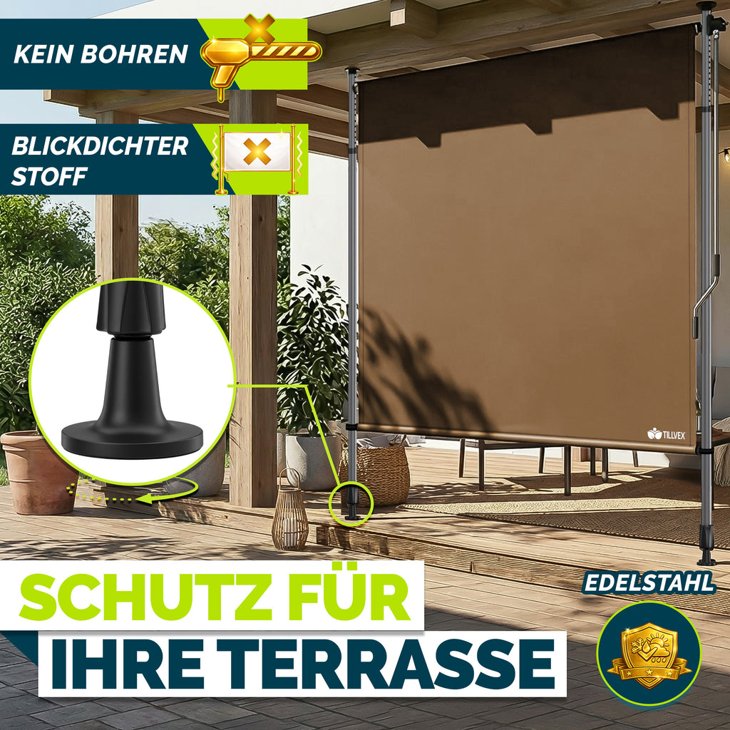 Balkonmarkise, Beige für Balkon – Detailansicht 4