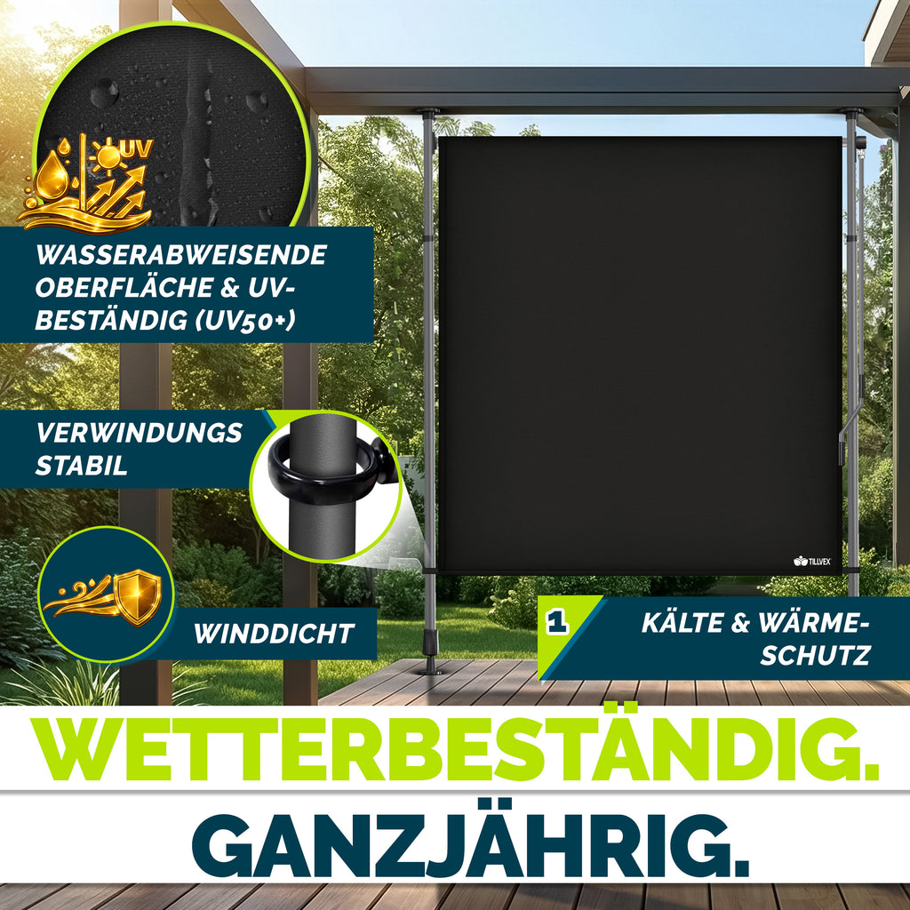 Balkonmarkise, Beige für Balkon – Detailansicht 12