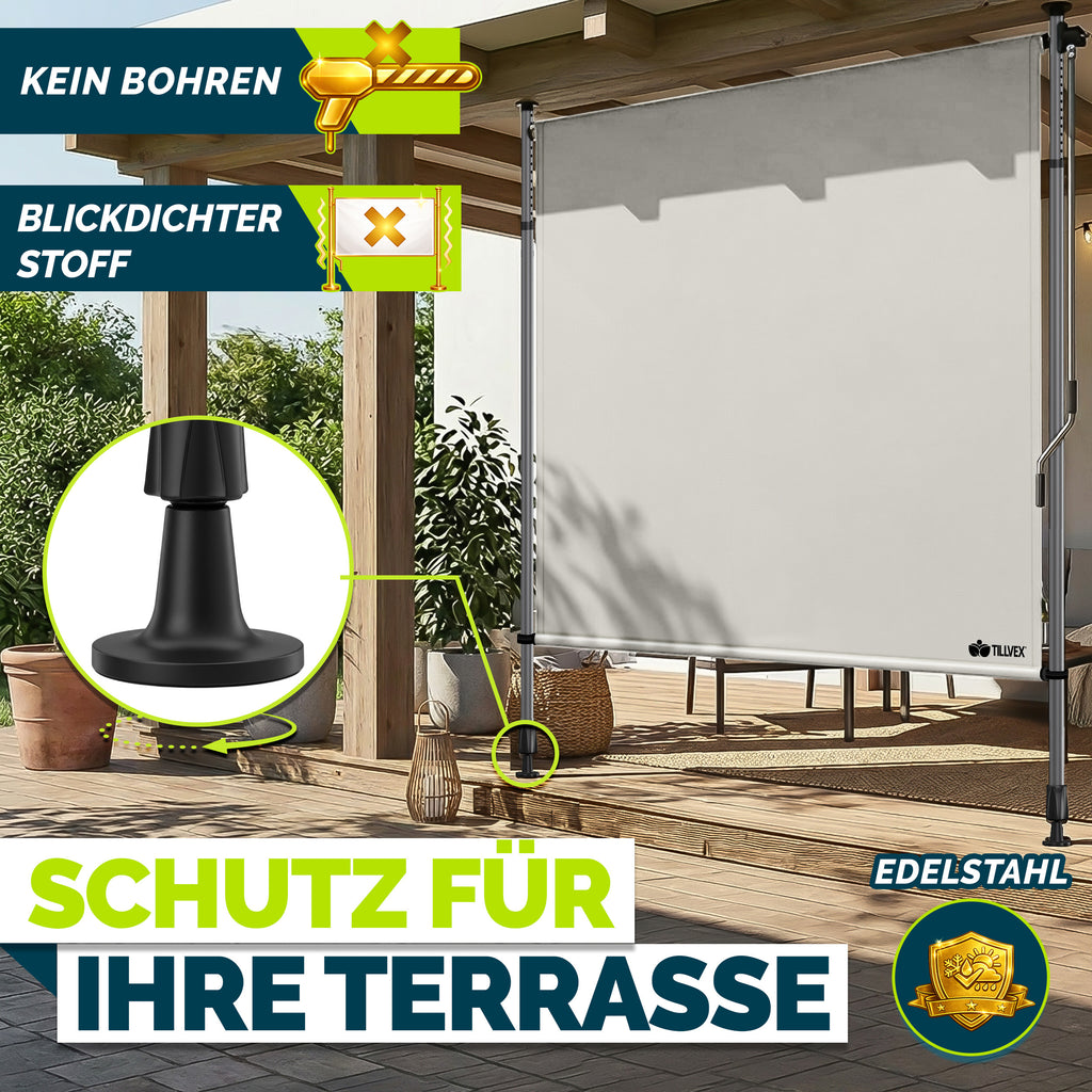Balkonmarkise, Beige für Balkon – Detailansicht 28
