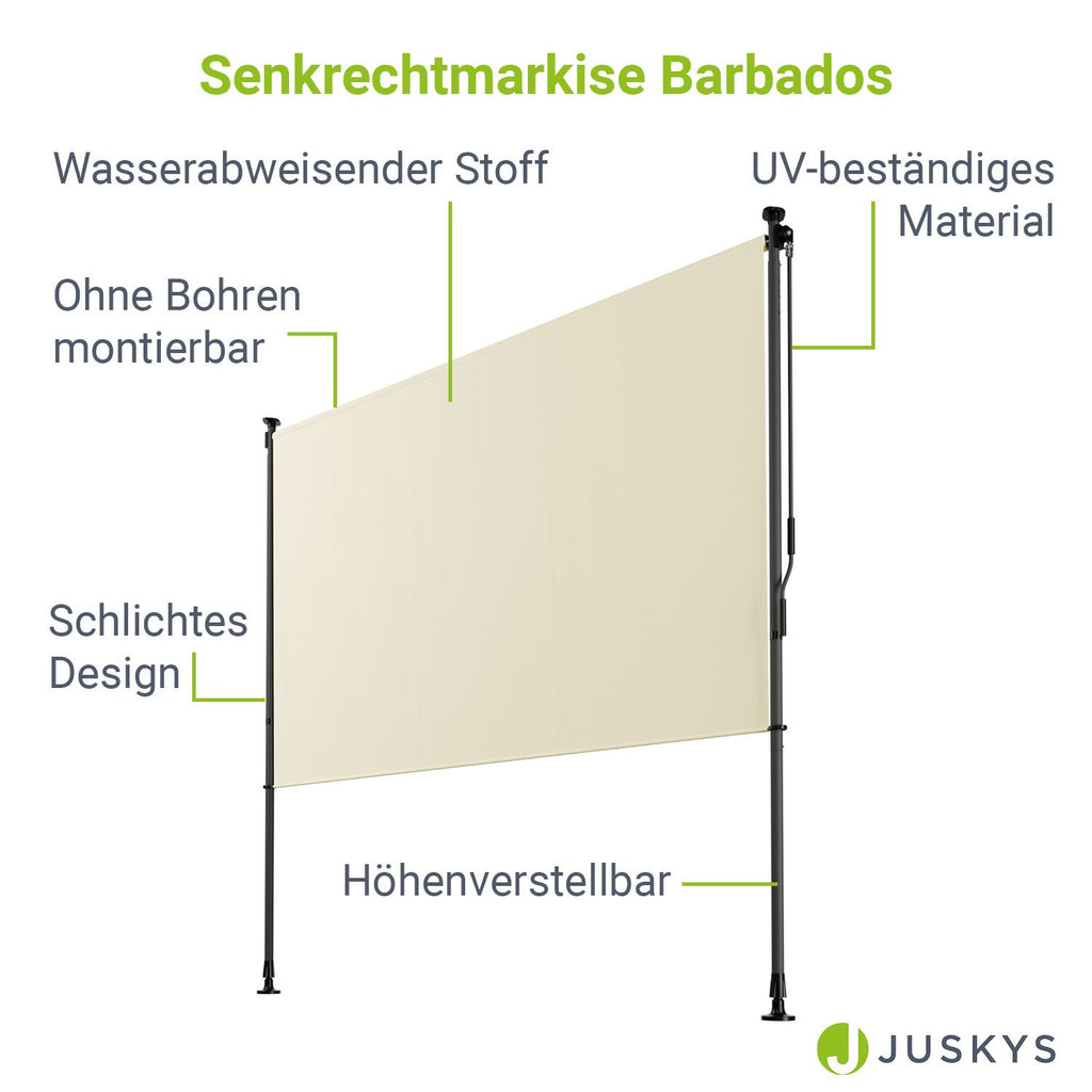 Balkonmarkise, grau für Garten und Balkon – Detailansicht 56