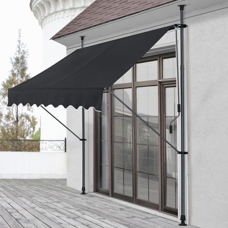 Balkonmarkise, Mittelgrau für Garten und Balkon – Detailansicht 6