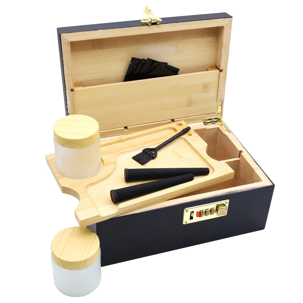 Bambus-Aufbewahrungsbox, Holz für Raucher und Alltag – Detailansicht 11