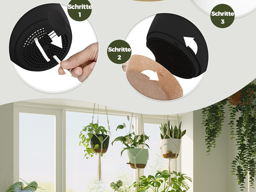 Bamworld Kunststoff-Blumentöpfe, 20,3 cm für Garten und Terrasse – Detailansicht 7