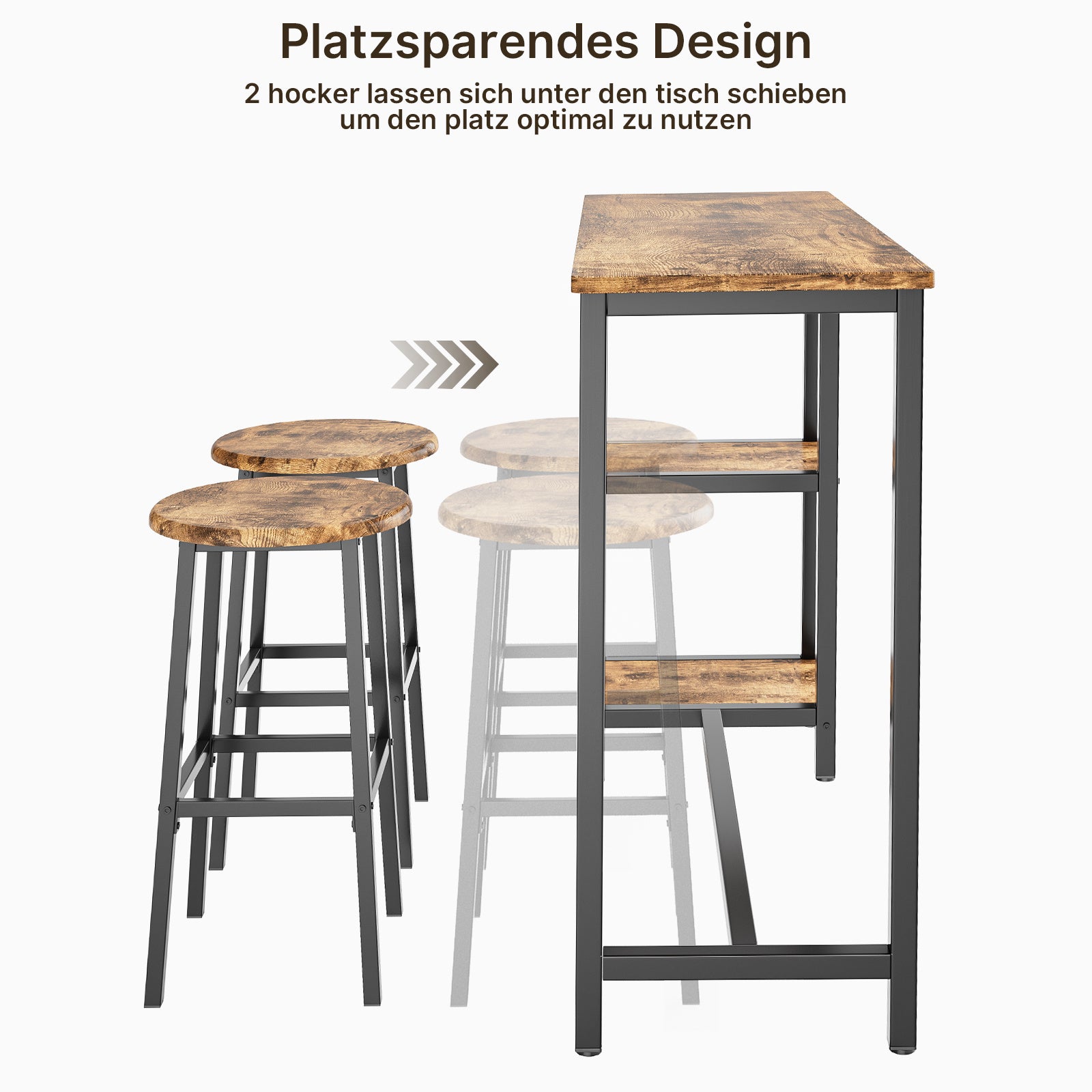 Barhocker, Metall für Wohnbereich und Alltag – Detailansicht 2