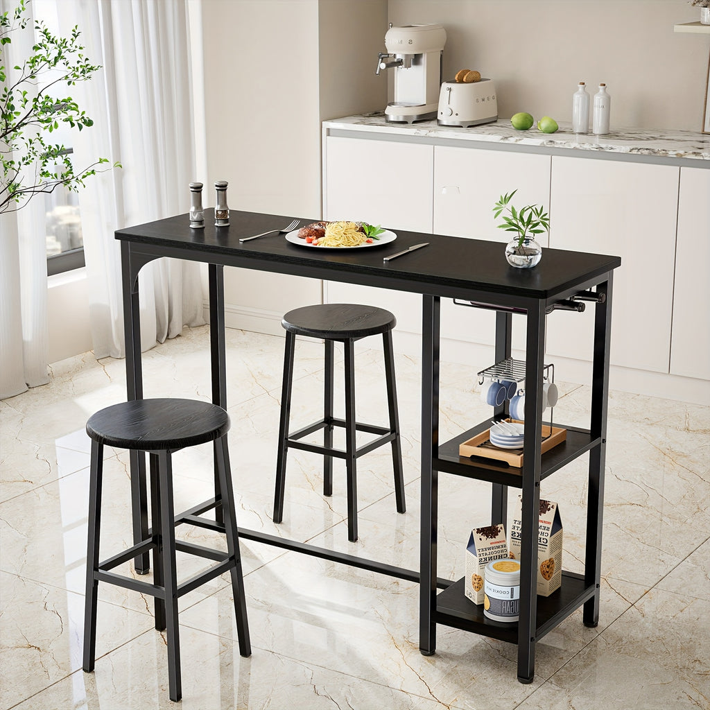 Barhocker, Retro-Braun für Wohnbereich und Alltag – Detailansicht 2