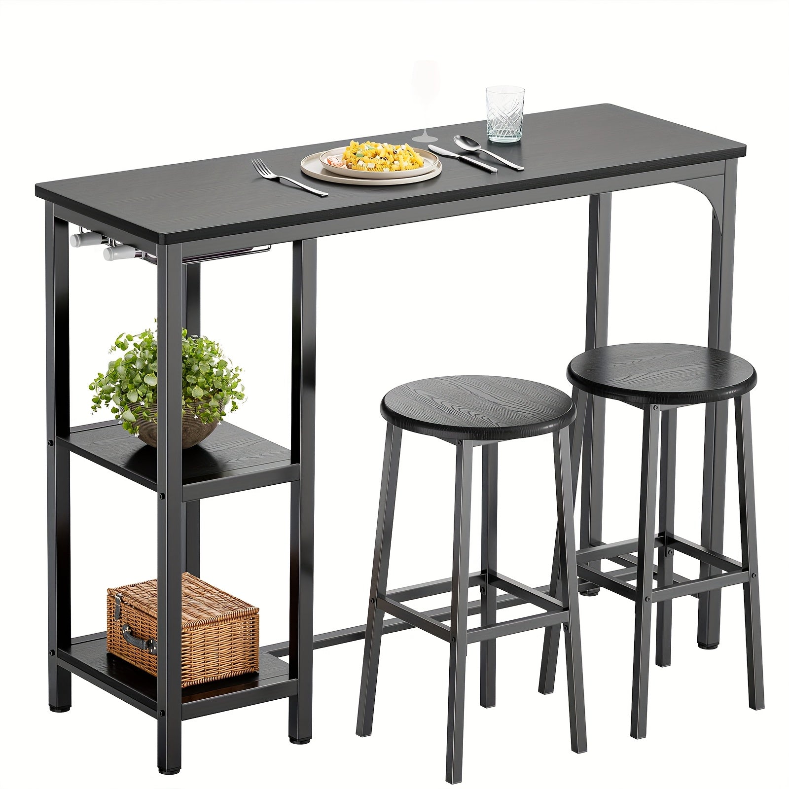 Barhocker, Retro-Braun für Wohnbereich und Alltag – Detailansicht 14
