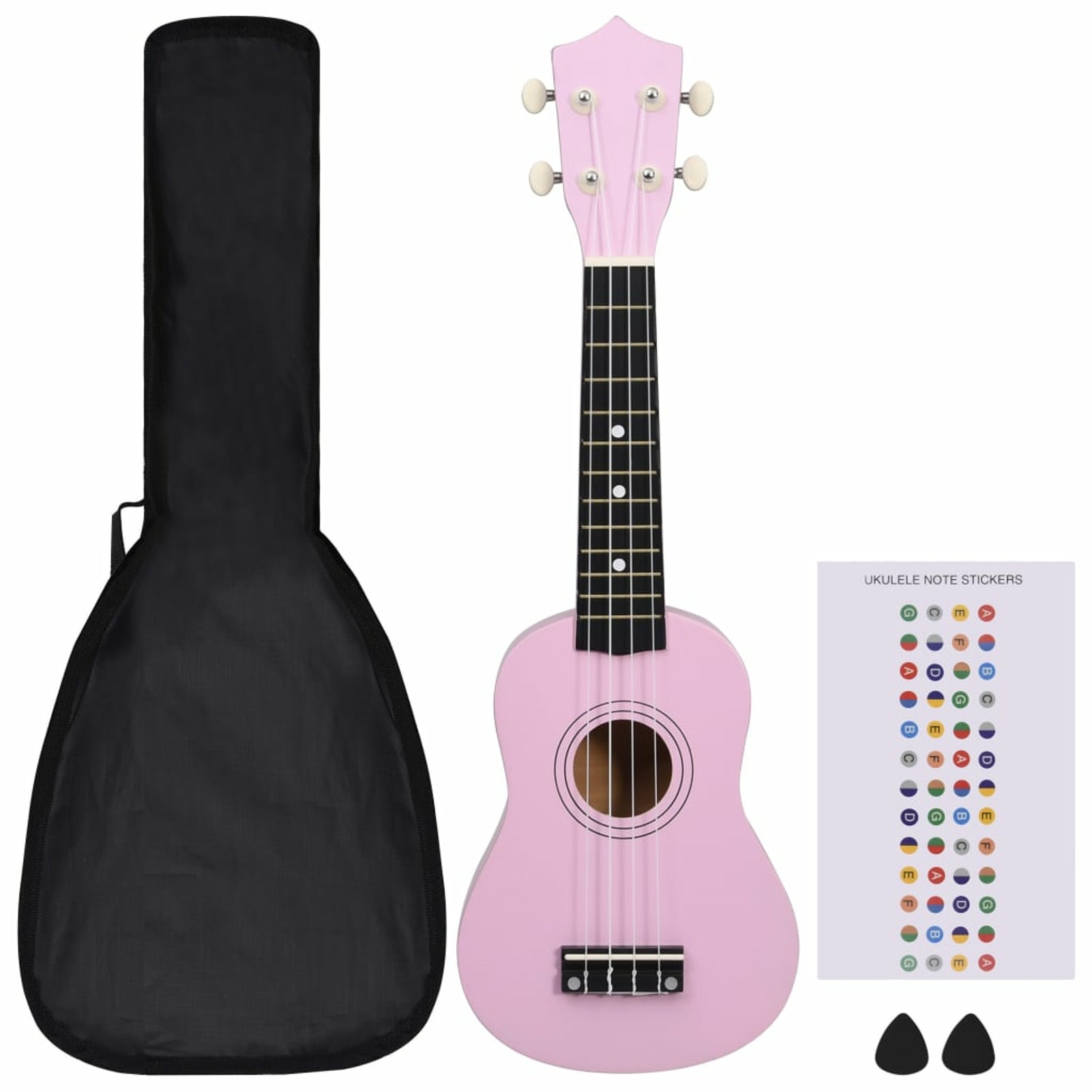 Basswood Sopran-Ukulele-Set, 53.34 cm für Musikinstrument Saiteninstrument und Alltag – Detailansicht 2