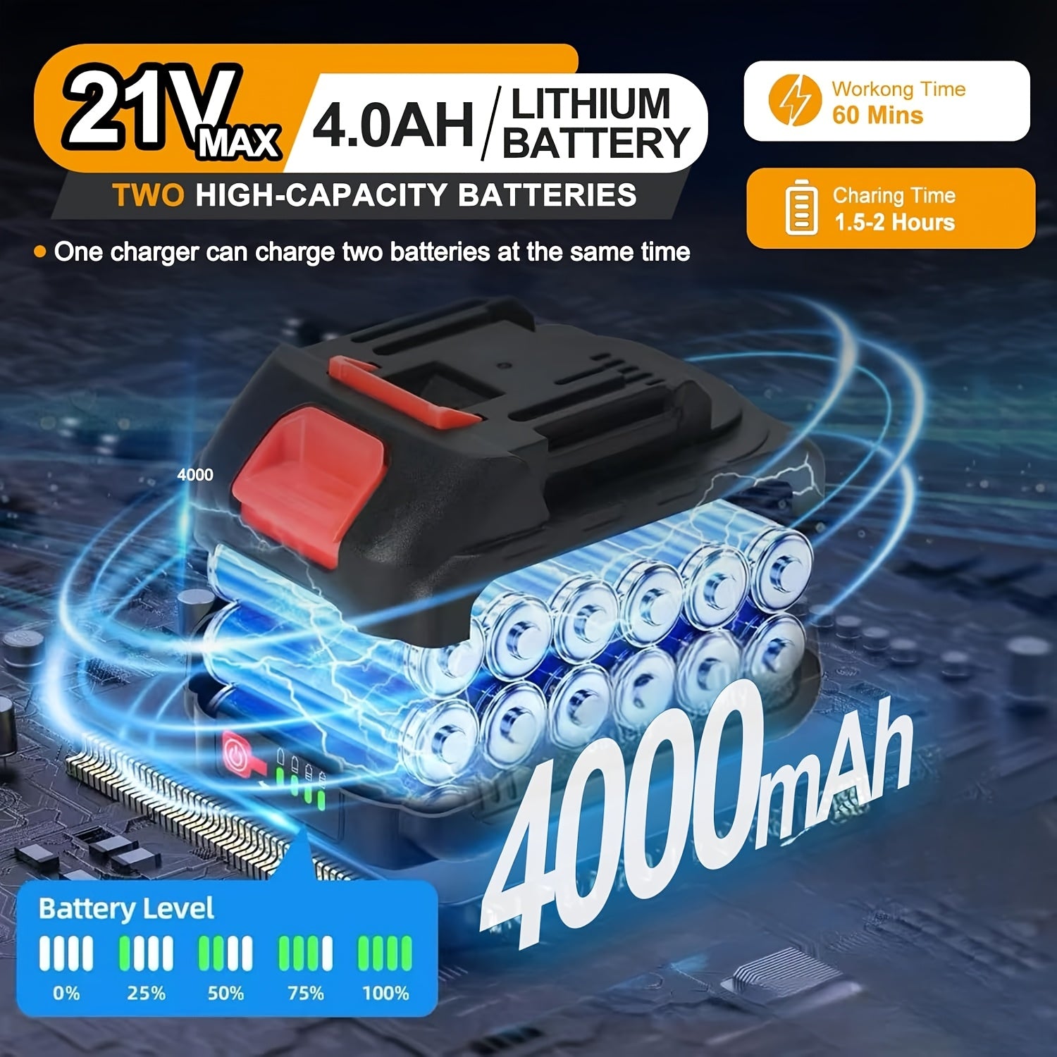Batteriebetriebener Rasentrimmer, 23 cm für Fahrzeug und unterwegs – Detailansicht 5