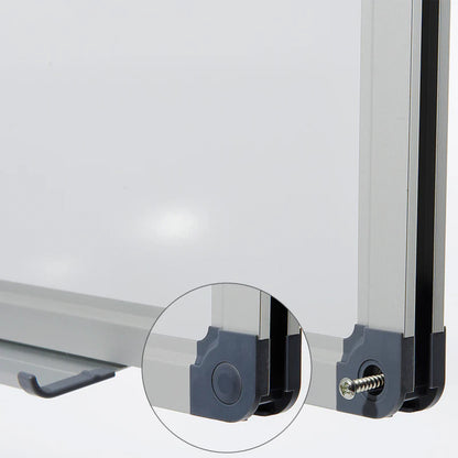 KARAT Magnetisches Whiteboard mit Alurahmen – Abnehmbare Stiftablage – Kratzfest & Trocken abwischbar – Magnettafel für Büro, Heim und Schule – Hoch oder Querformat