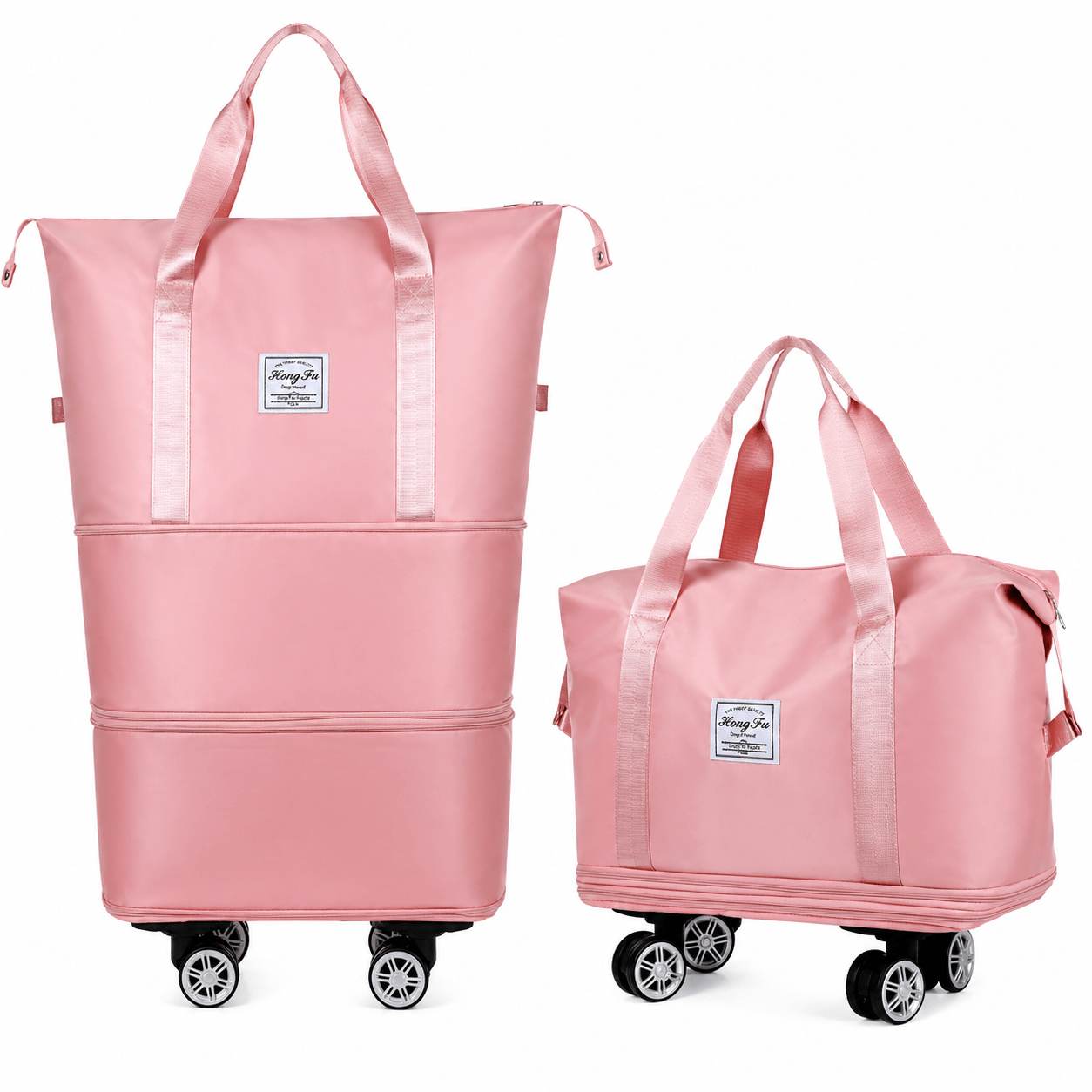1 Stk. faltbare Reisetasche mit Rädern und großem Fassungsvermögen, erweiterbare Handgepäck-Tragetasche, leichte Gepäcktasche für Reisen, Umzug & den täglichen Gebrauch