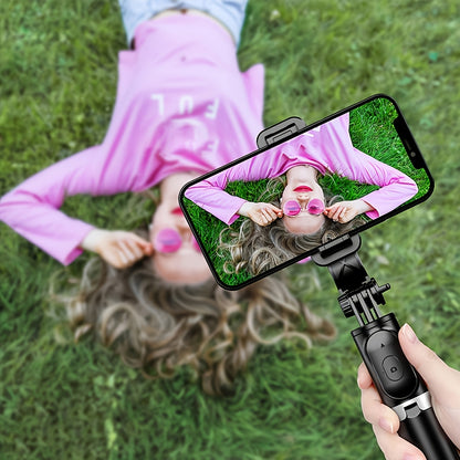 101,6 cm Einziehbarer Selfie-Stick, professionelles Bodenstativ für Live-Streaming, mit kabelloser Fernbedienung, 360°-Drehung, stabiles Anti-Shake-Design. Ideal für Reisevlogs & Outdoor für Live-Streaming. Kompatibel mit iPhone/Android-Smartphones