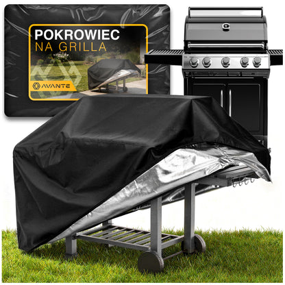 GRILL-ABDECKSCHUTZ FÜR GRILL, MÖBEL UND FAHRRAD, WASSERDICHT XXL 127x61x102cm. Universelle Schutzplane aus Oxford-Gewebe, beständig gegen Regen, Schnee und UV-Strahlen. Langlebiger Schutz für Gas- und Holzkohlegrills, Gartenmöbel und Fahrräder. UV-beständ