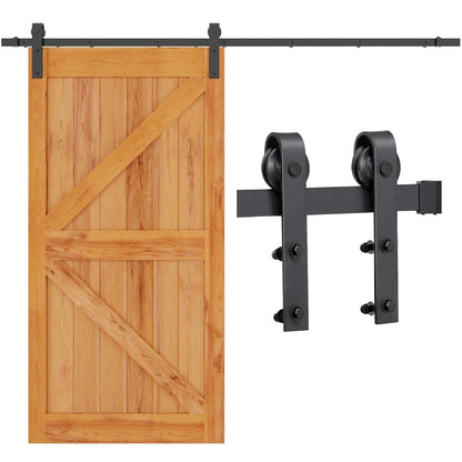 Costoffs 183cm/200cm/244cm/366cm Schiebetürsystem Set Laufschienen für Schiebetür Schiebetürbeschlag Hängeschiene Zubehörteil