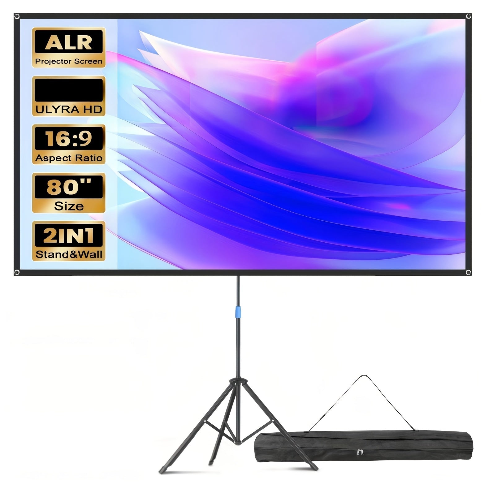 Beamerprojektorleinwand, 203,2 cm für Büro und Homeoffice – Hauptansicht