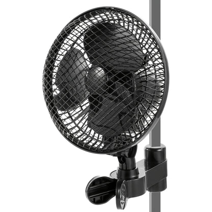 Gewächshaus Ventilator Klemmventilator Pflanzlager Zelt Multi-Geschwindigkeit Automatischer Drehventilator Schwarz