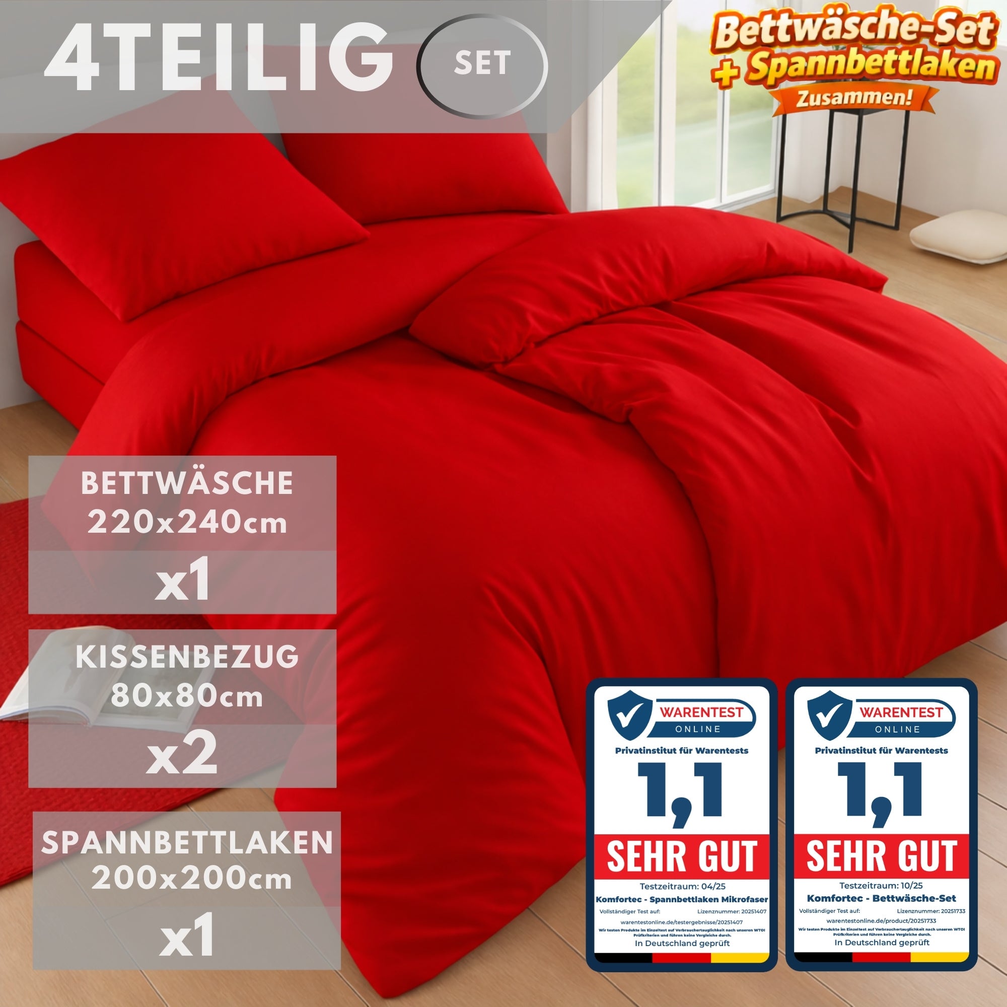 Bettbezug-Set, 155 cm * 200 cm für Bett und Schlafzimmer – Detailansicht 67