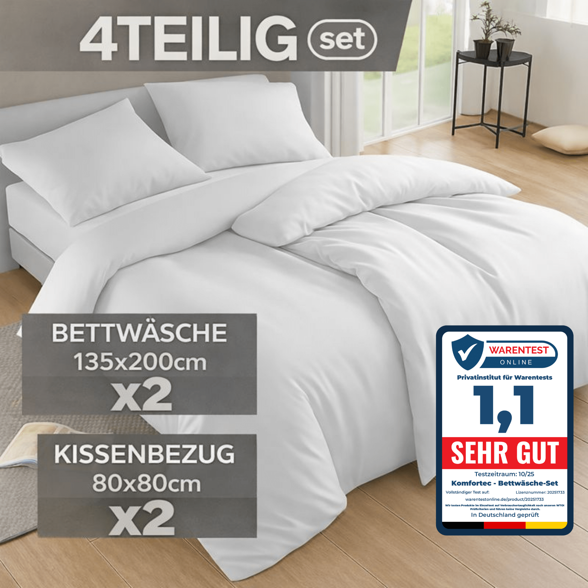 Bettbezug-Set, 220 cm * 200 cm für Schlafzimmer – Detailansicht 14