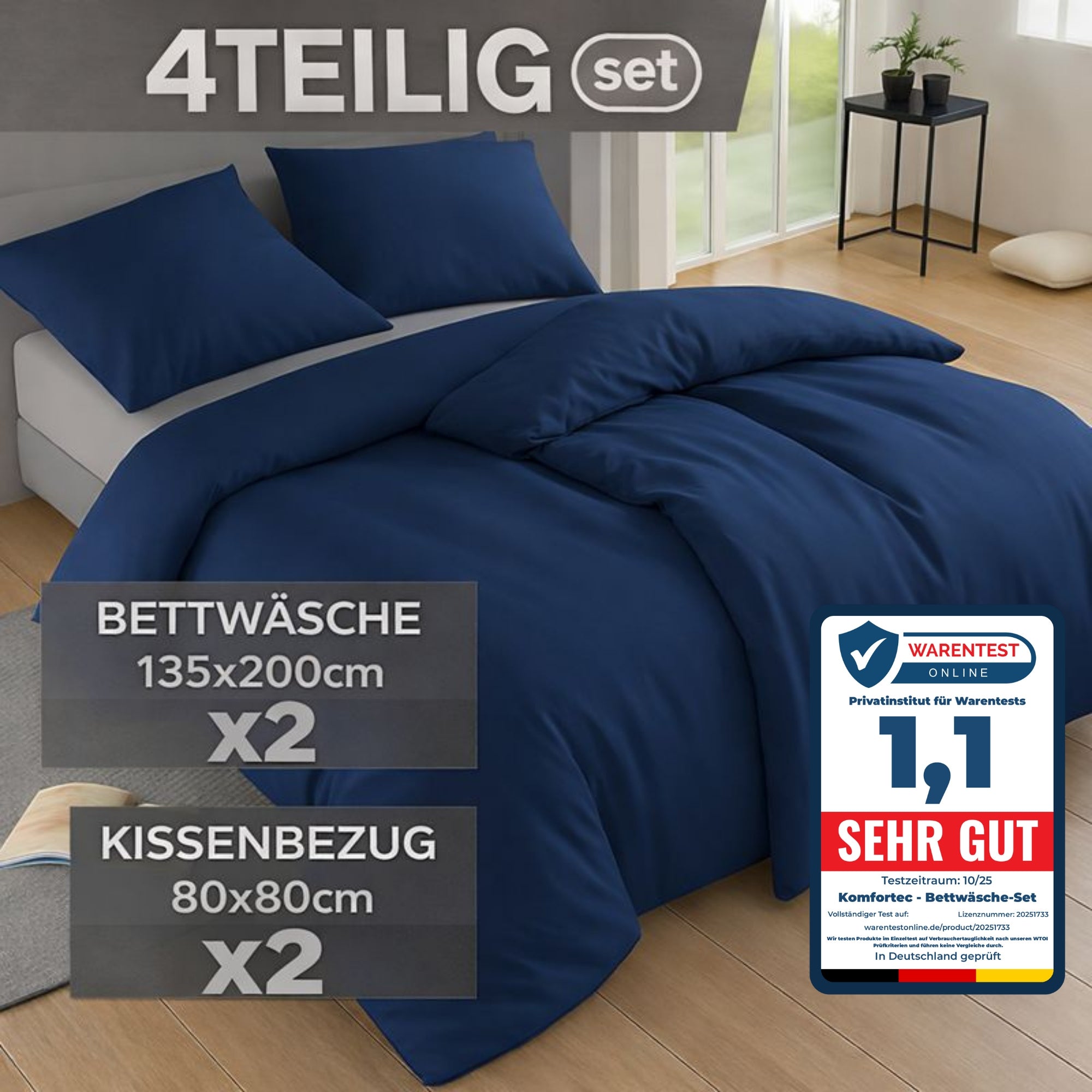 Bettbezug-Set, 220 cm * 200 cm für Schlafzimmer – Detailansicht 25