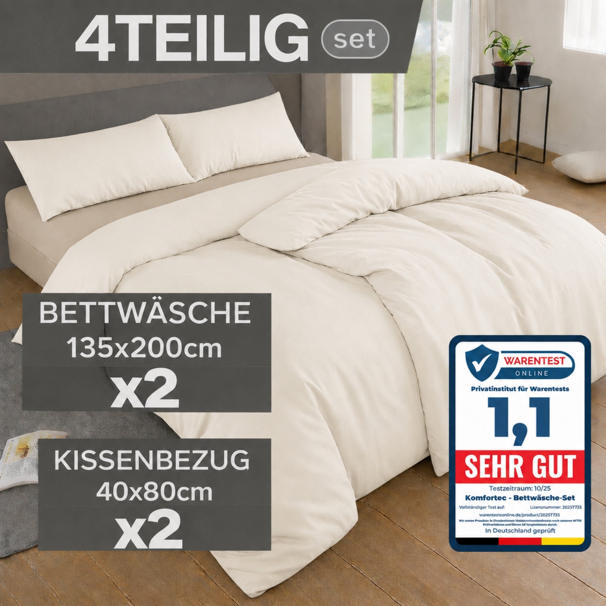 Bettbezug-Set, 220 cm * 200 cm für Schlafzimmer – Detailansicht 30