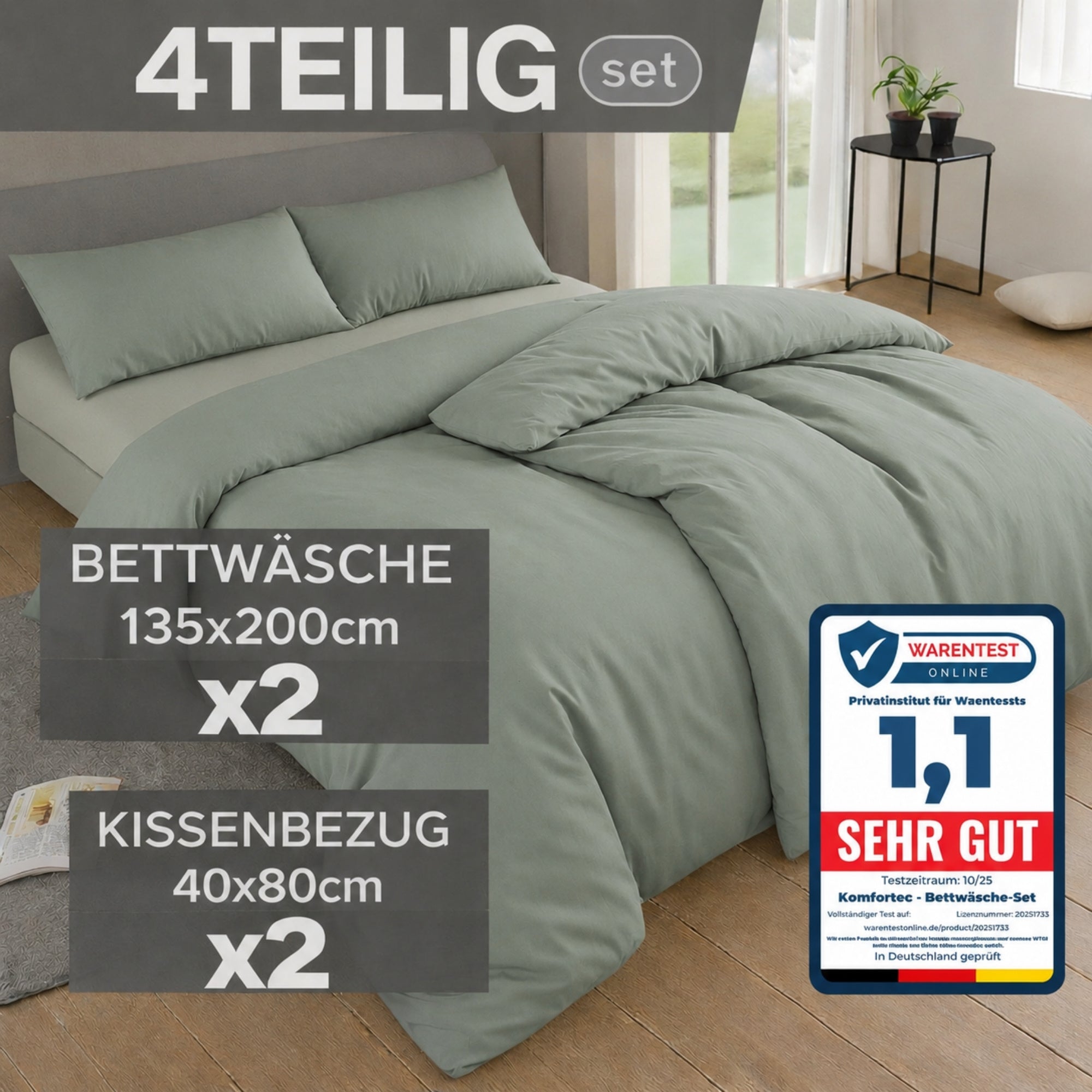 Bettbezug-Set, 220 cm * 200 cm für Schlafzimmer – Detailansicht 31