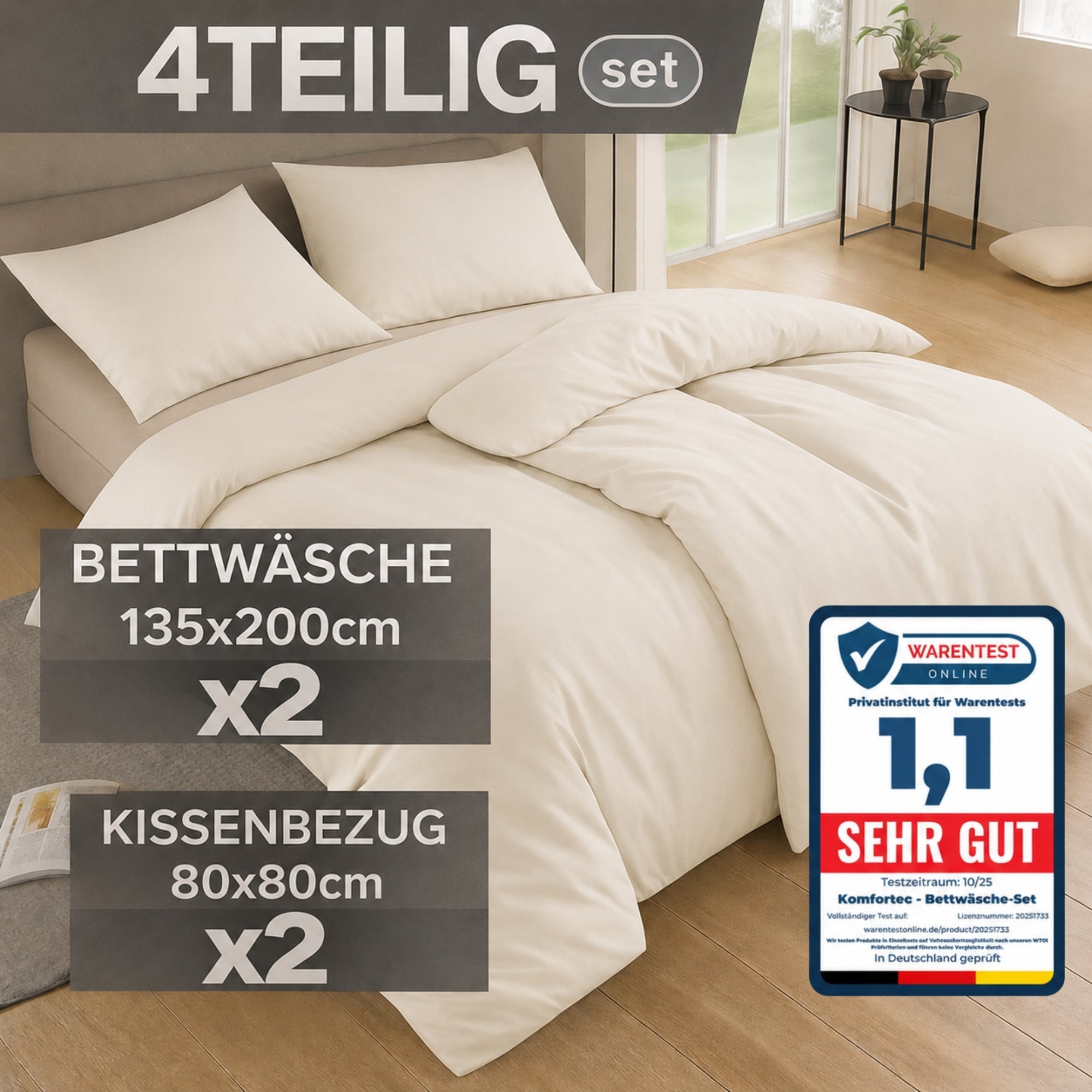 Bettbezug-Set, 220 cm * 200 cm für Schlafzimmer – Detailansicht 35