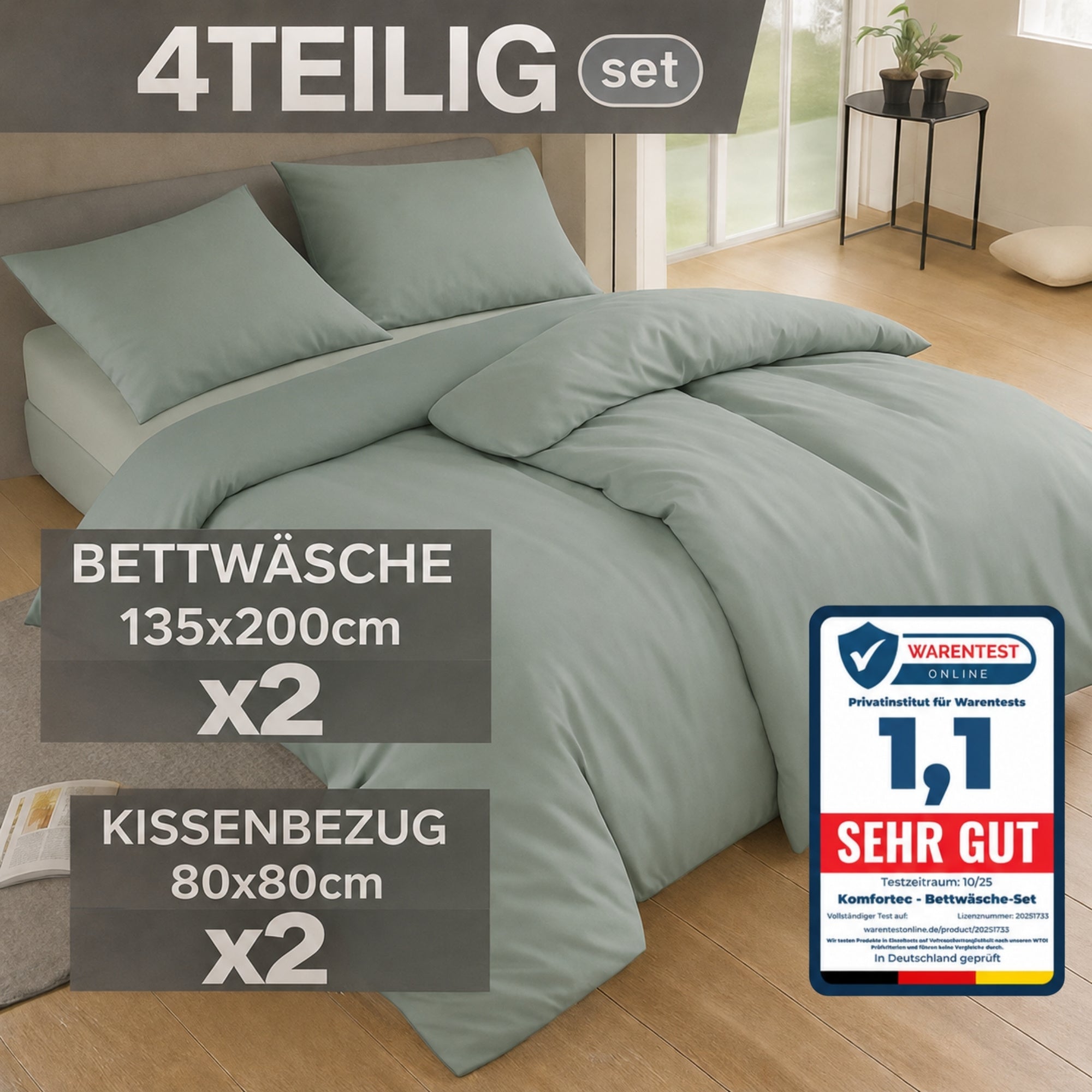 Bettbezug-Set, 220 cm * 200 cm für Schlafzimmer – Detailansicht 36