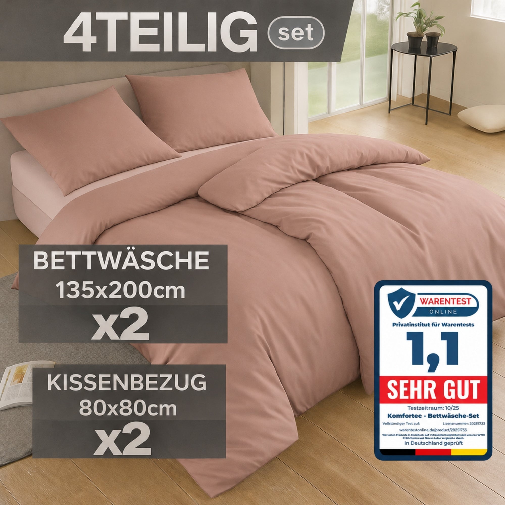 Bettbezug-Set, 220 cm * 200 cm für Schlafzimmer – Detailansicht 38