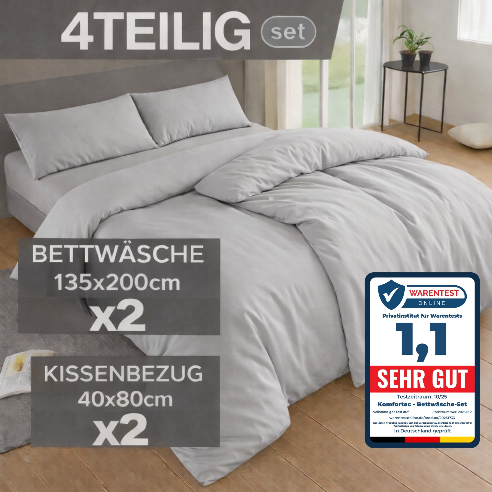 Bettbezug-Set, 220 cm * 200 cm für Schlafzimmer – Detailansicht 39