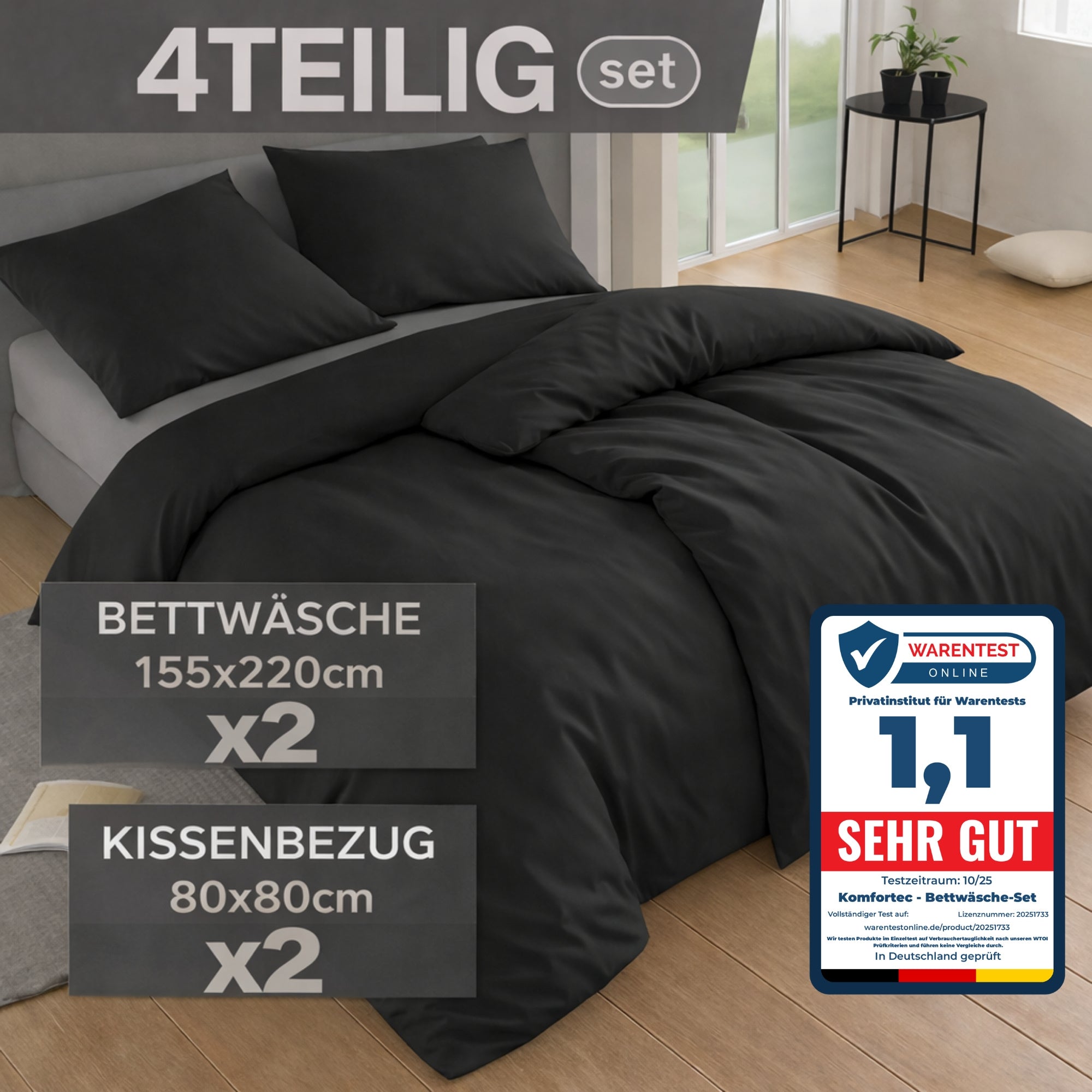 Bettbezug-Set, 220 cm * 200 cm für Schlafzimmer – Detailansicht 43
