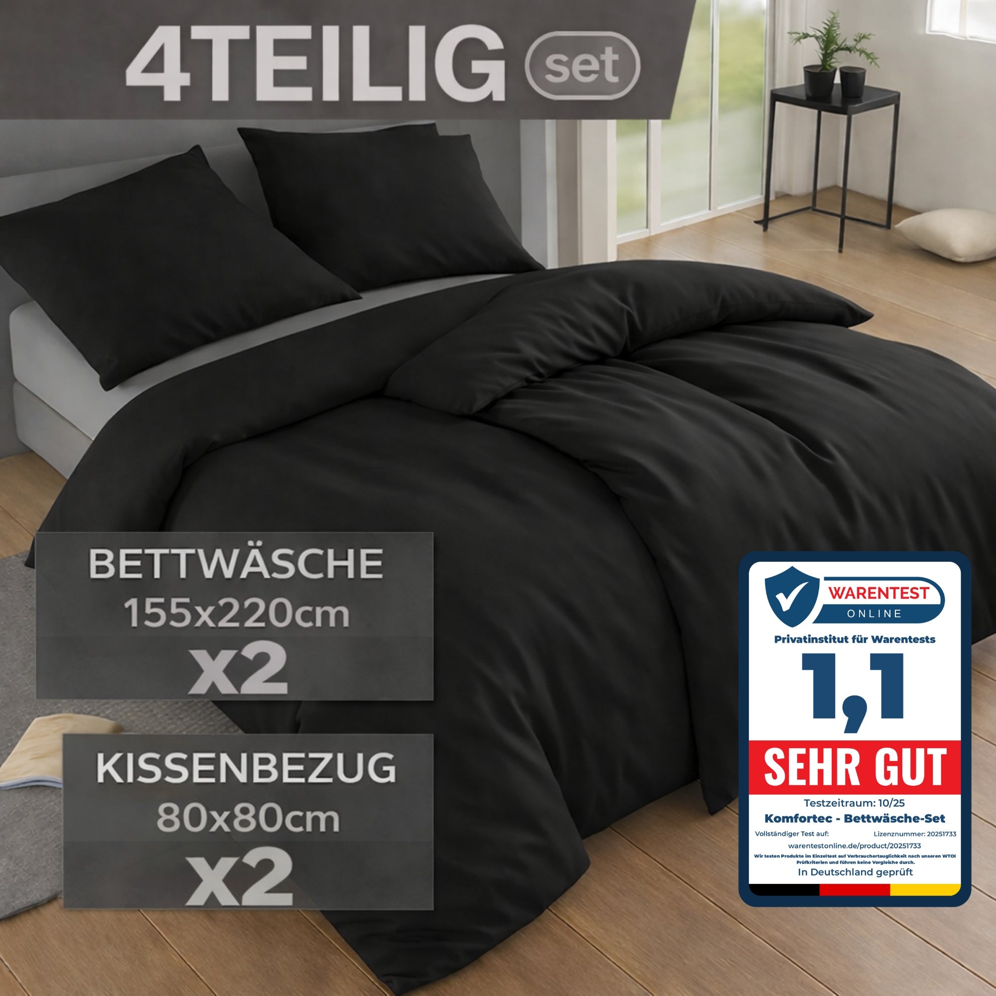 Bettbezug-Set, 220 cm * 200 cm für Schlafzimmer – Detailansicht 47