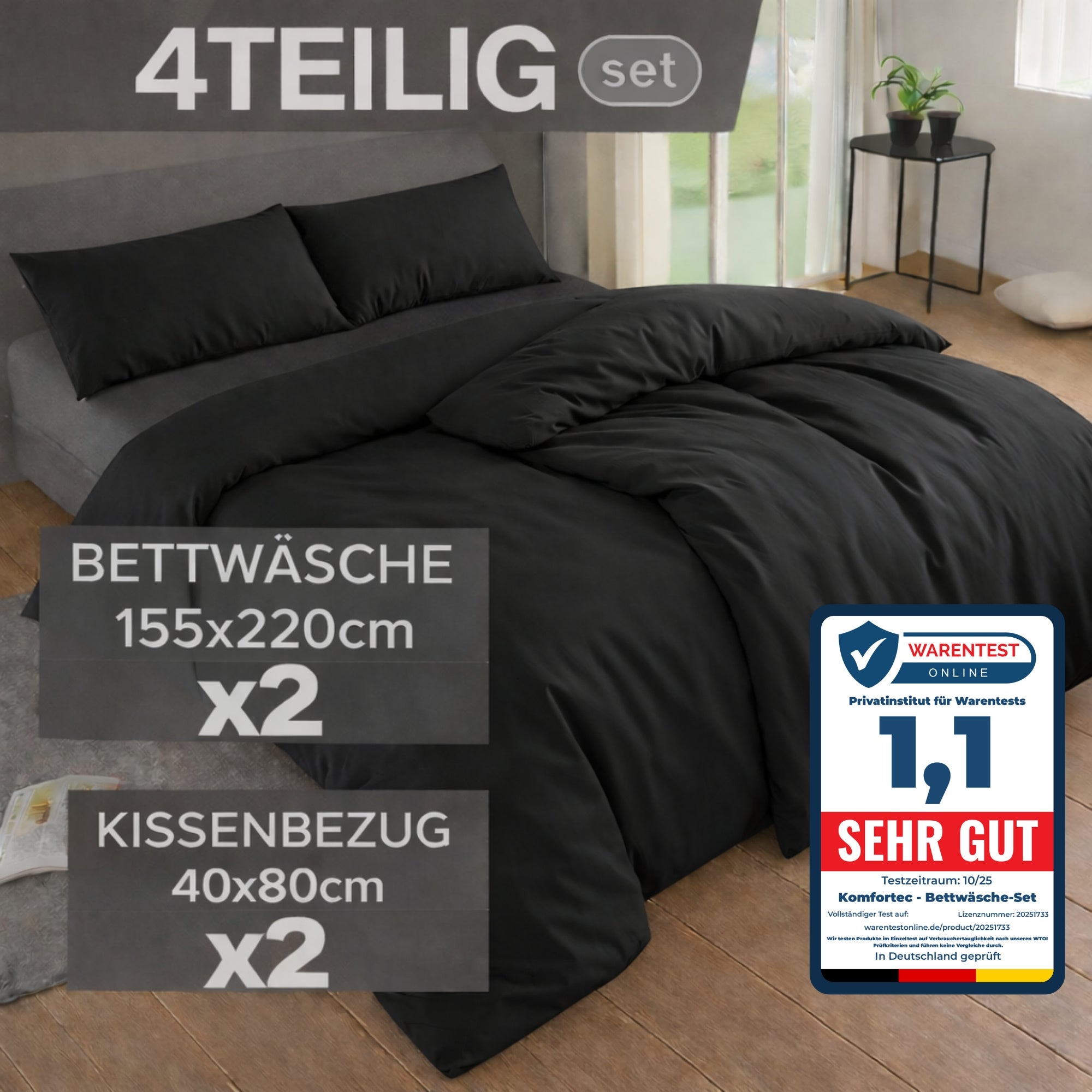 Bettbezug-Set, 220 cm * 200 cm für Schlafzimmer – Detailansicht 49