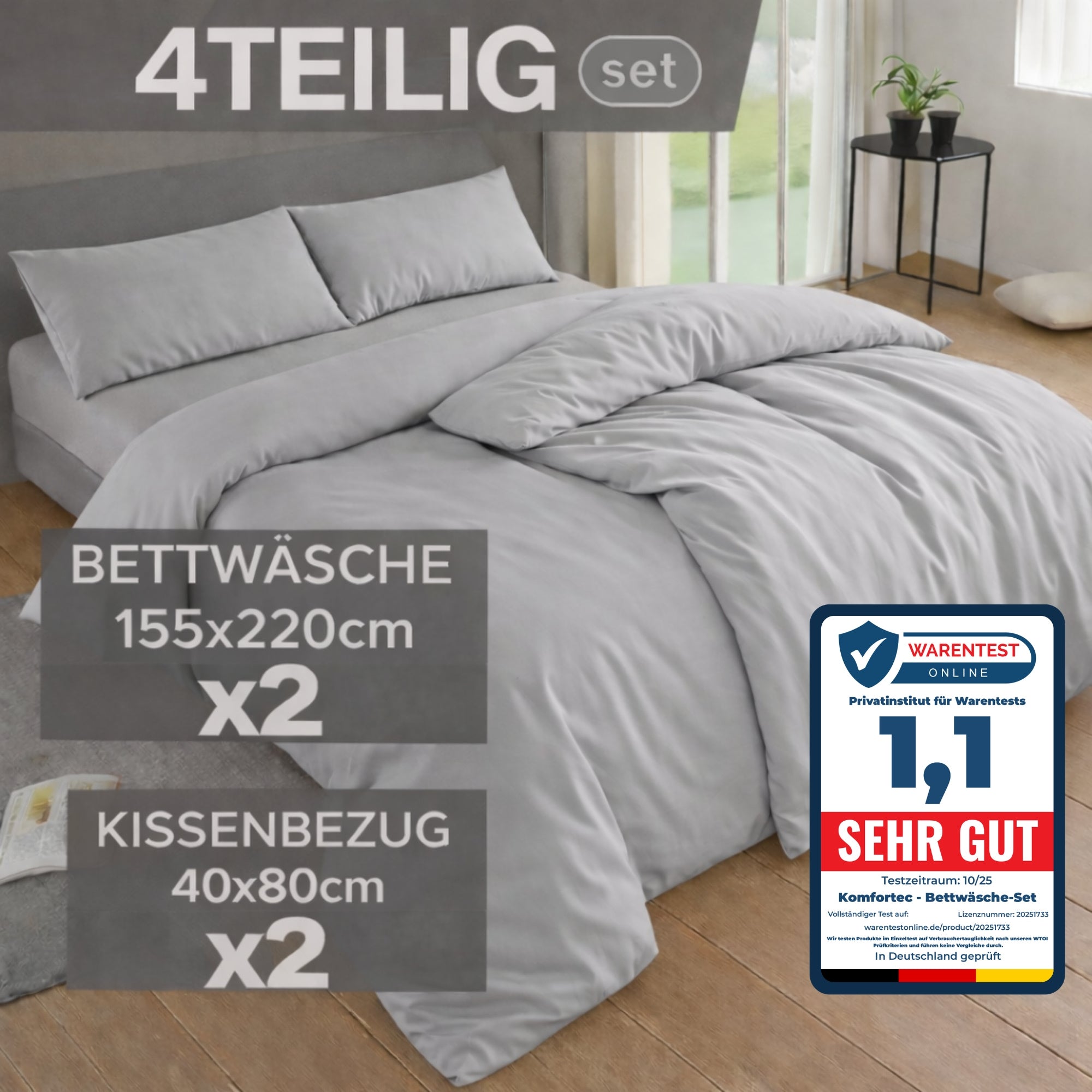 Bettbezug-Set, 220 cm * 200 cm für Schlafzimmer – Detailansicht 50