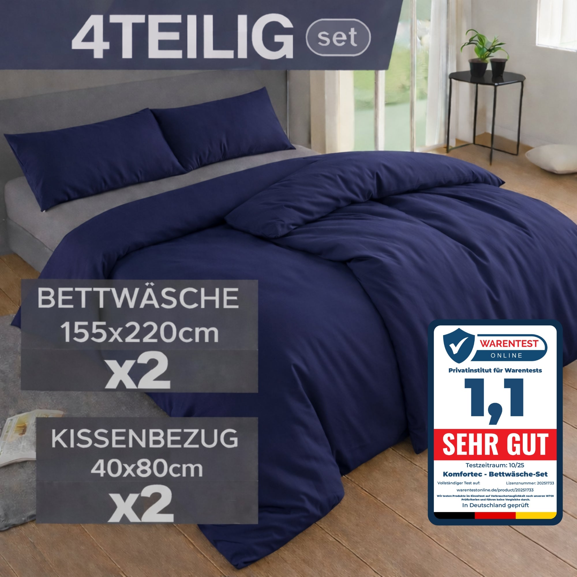 Bettbezug-Set, 220 cm * 200 cm für Schlafzimmer – Detailansicht 52