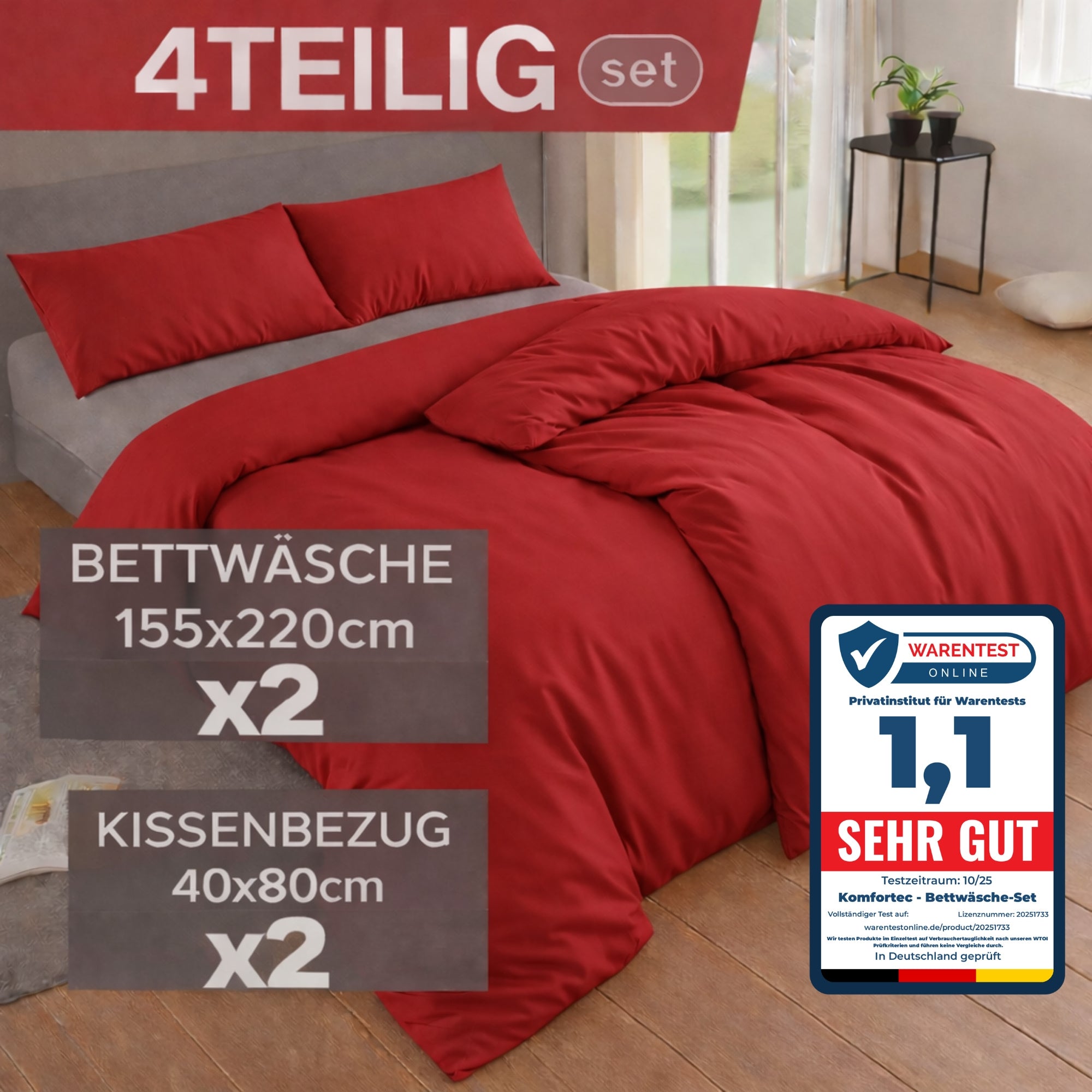 Bettbezug-Set, 220 cm * 200 cm für Schlafzimmer – Detailansicht 53